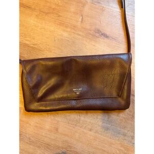 Matt And Nat Brown Vegan Leather Crossbody Bag With Adjustable Strap